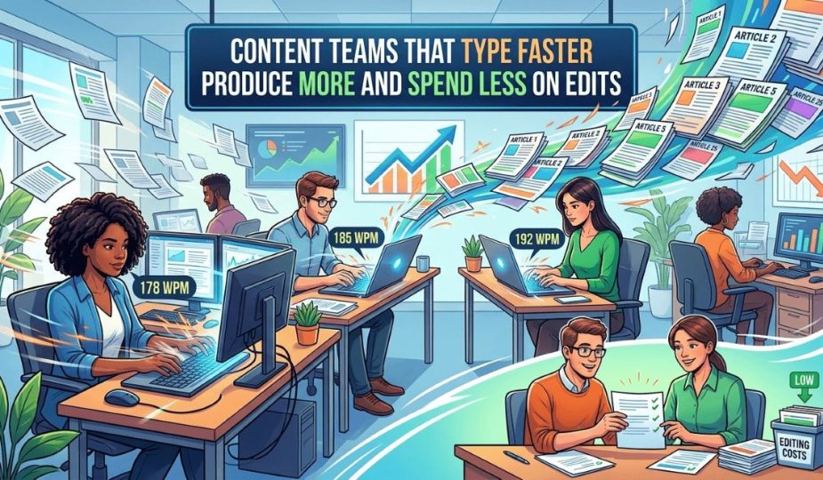 Content Teams That Type Faster Produce More and Spend Less on Edits