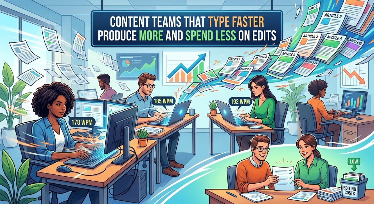 Content Teams That Type Faster Produce More and Spend Less on Edits